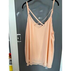 Torrid size 4 pink peach blouse shirt
